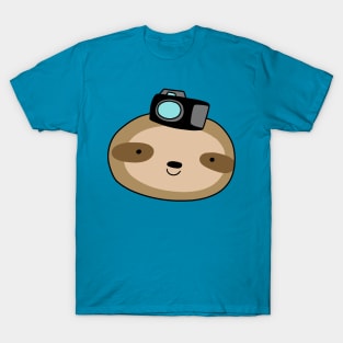 Camera Sloth Face T-Shirt